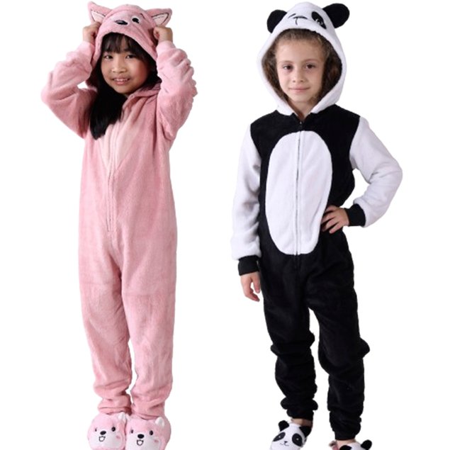 Pijama Macacão Plush Infantil Quentinho Due