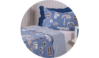 cobre leito infantil game over