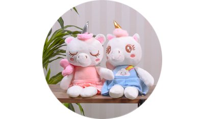 bichinho de pelucia infantil unicornio 40cm ambiente