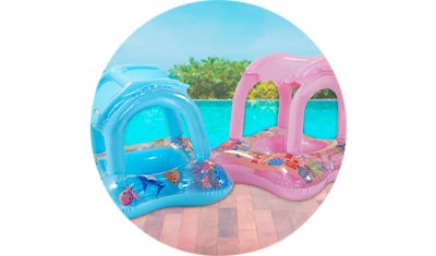 boia infantil com protetor solar para crianca 65x65cm todas