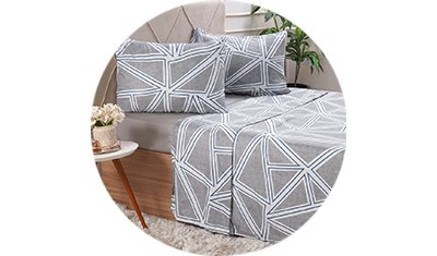 jogo de cama cotton touch 4 pecas concrete detalhe