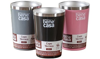 copo termico para bebidas sem tampa 400ml rosa detalhe