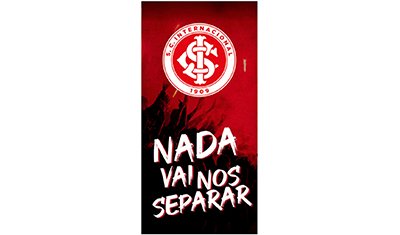 toalha de praia times de futebol internacional 40x140cm nada vai nos separar detalhe