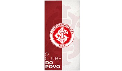 toalha de praia times de futebol internacional 40x140cm o club do povo detalhe