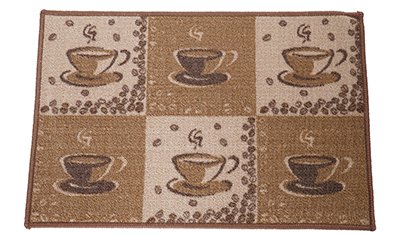tapete de cozinha colori antiderrapante 40x60cm coffe completo