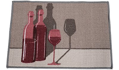 tapete de cozinha colori antiderrapante 40x60cm wine completo