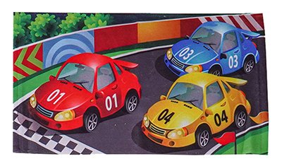 toalha lancheira escolar infantil kids 27x47cm cars detalhe