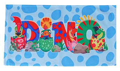 toalha lancheira escolar infantil kids 27x47cm dino detalhe