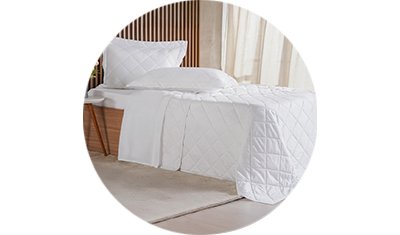 kit colcha 3pcs ricamo 300 fios 100 algodao 260x280cm branco inteiro