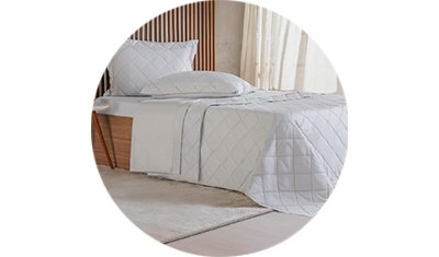 kit colcha 3pcs ricamo 300 fios 100 algodao 260x280cm cinza fog completo