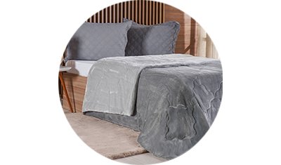 edredom plush bicolor platina dupla face
