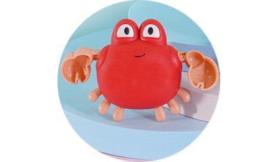 kit 2 brinquedo caranguejo nadador a corda sortidos vermelho