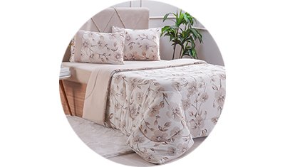 edredom bella cama malha 100 algodao bege detalhado