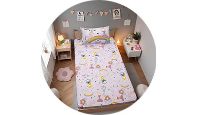 jogo de cama solteiro 2 pcs joy princesas magicas detalhado
