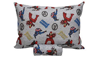 jogo de cama solteiro vingadores malha cinza completo