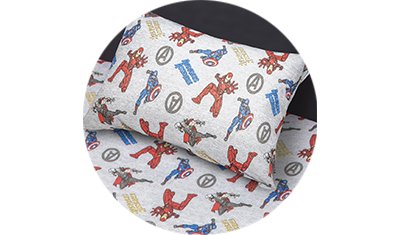 jogo de cama solteiro vingadores malha cinza fronha