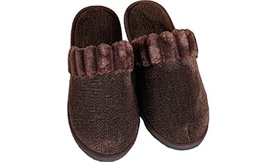 chinelo pantufa luxus microfibra 100 poliester marrom
