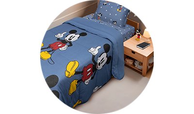 edredom solteiro disney malha 100 algodao mickey mouse jeans proximoi