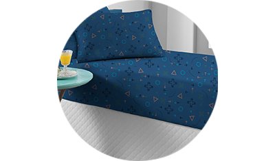 fronha avulsa doce vida kids 48x68cm malha 70 algodao 30 poliester game blue completo detalhe