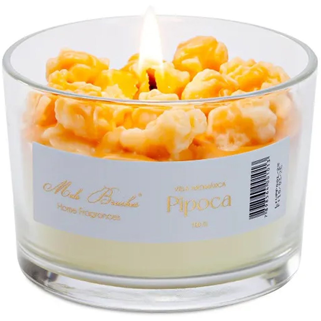 Vela Aromática Perfumada Mels Brushes 100g - Pipoca