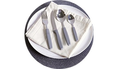 jogo de talheres 25 pcs detalhado cinza
