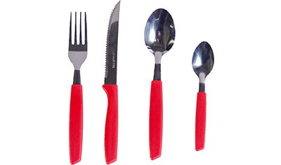 jogo de talheres 25 pcs jogo vermelho