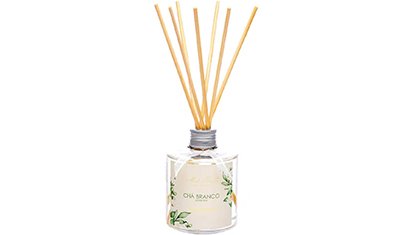 difusor de aromas essential mels brushes 200ml cha branco detalhes