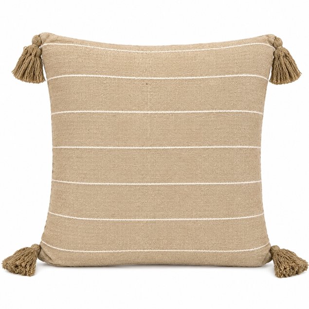 Capa De Almofada Pompom Decorativa 45x45cm Bene Casa - Linho